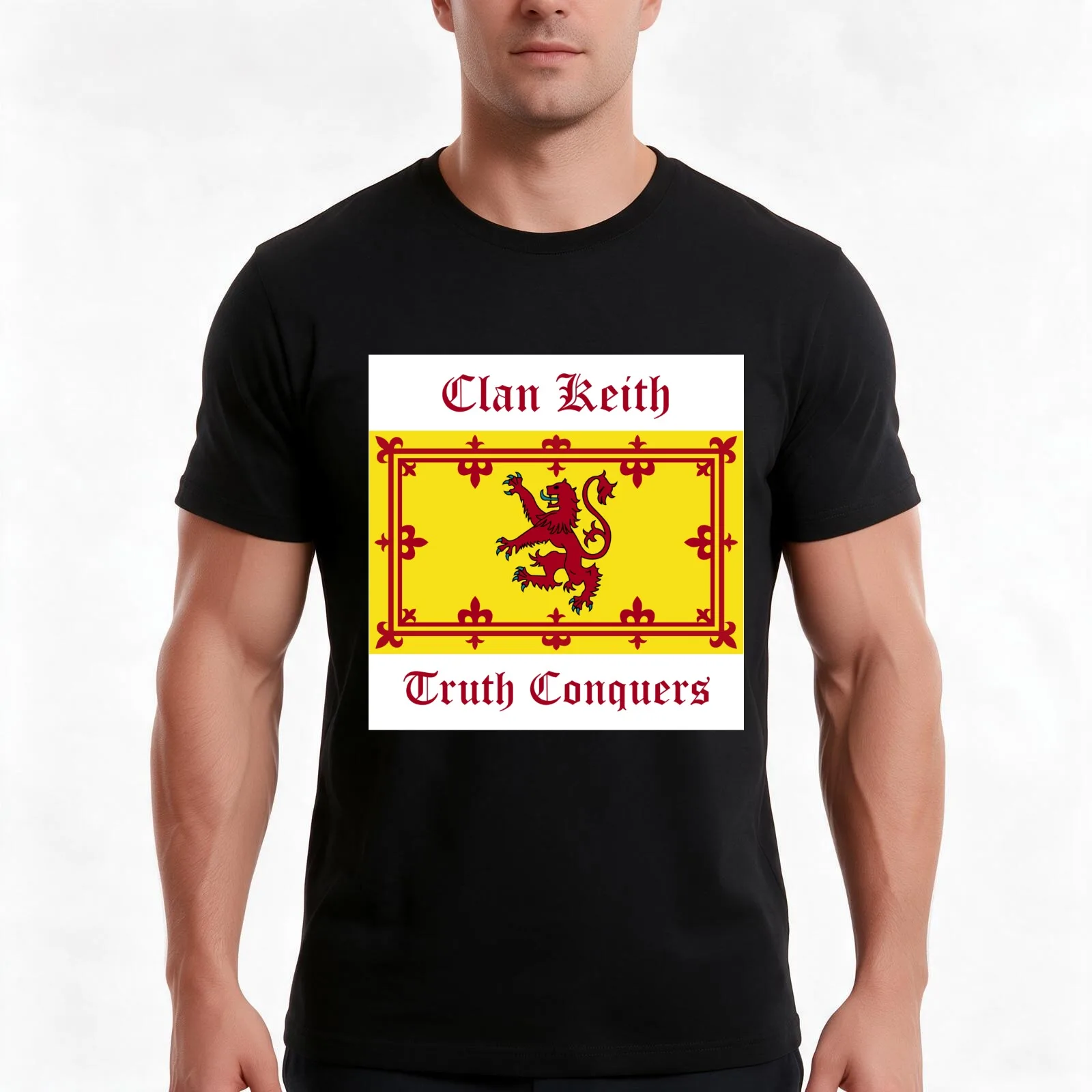 Keith - Scottish Clan T-Shirt, Summer Casual Cotton Tee, Oversized Streetwear Tops, Vintage Graphic Print, Unisex Men Women