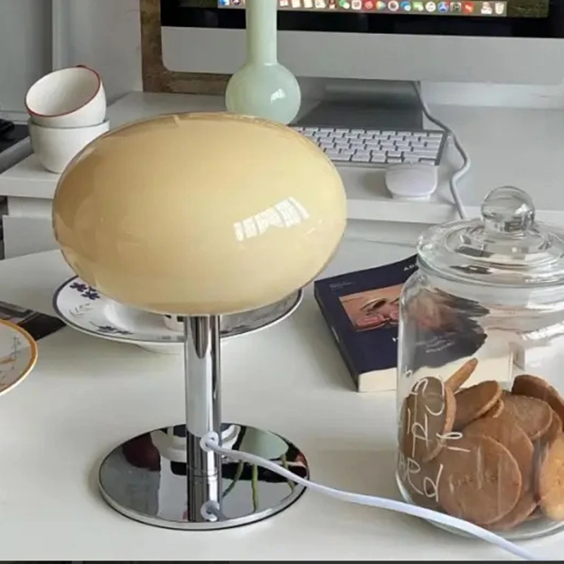 

Glass Table Lamp Girl's Bedroom Bedside Desk Lighting Home Decoration Modern Minimalism Design Night Table Lamp Eye Protection