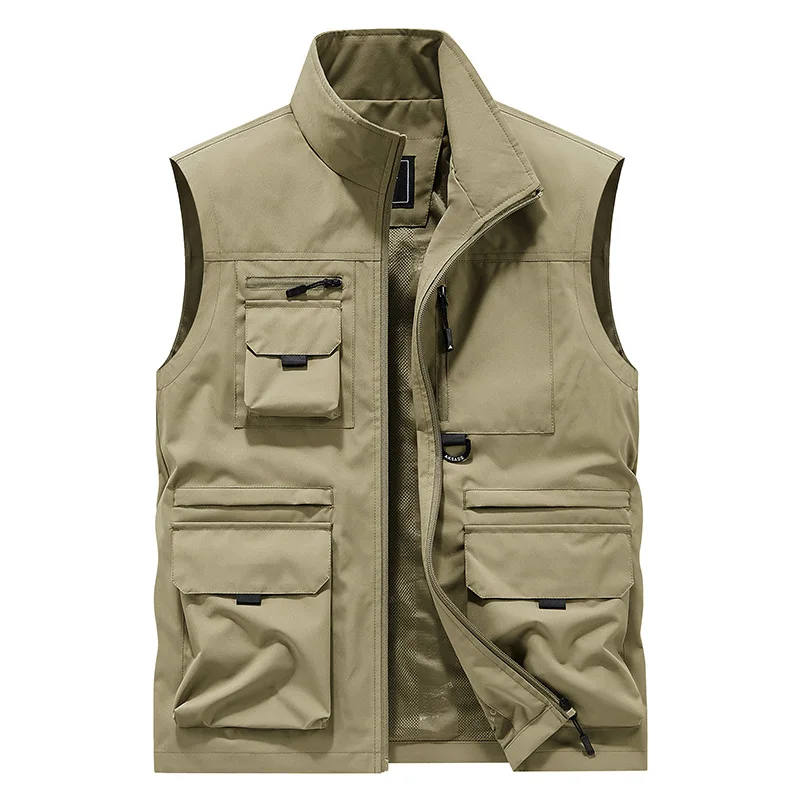 2026 Spring/Summer New Men's Outdoor Jacket with Collar and Multiple Pockets, High-End Quick-Dry Jacket for Men