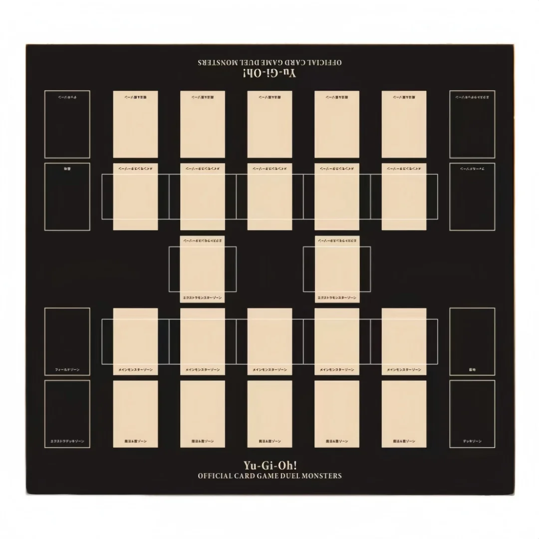 

New 600x700mm Yu-Gi-Oh! Diy Classic Black Gold Double Card Mat 2mmNoSeamEdge Japanese Card Grid Trading Card Playmat Toy Gift
