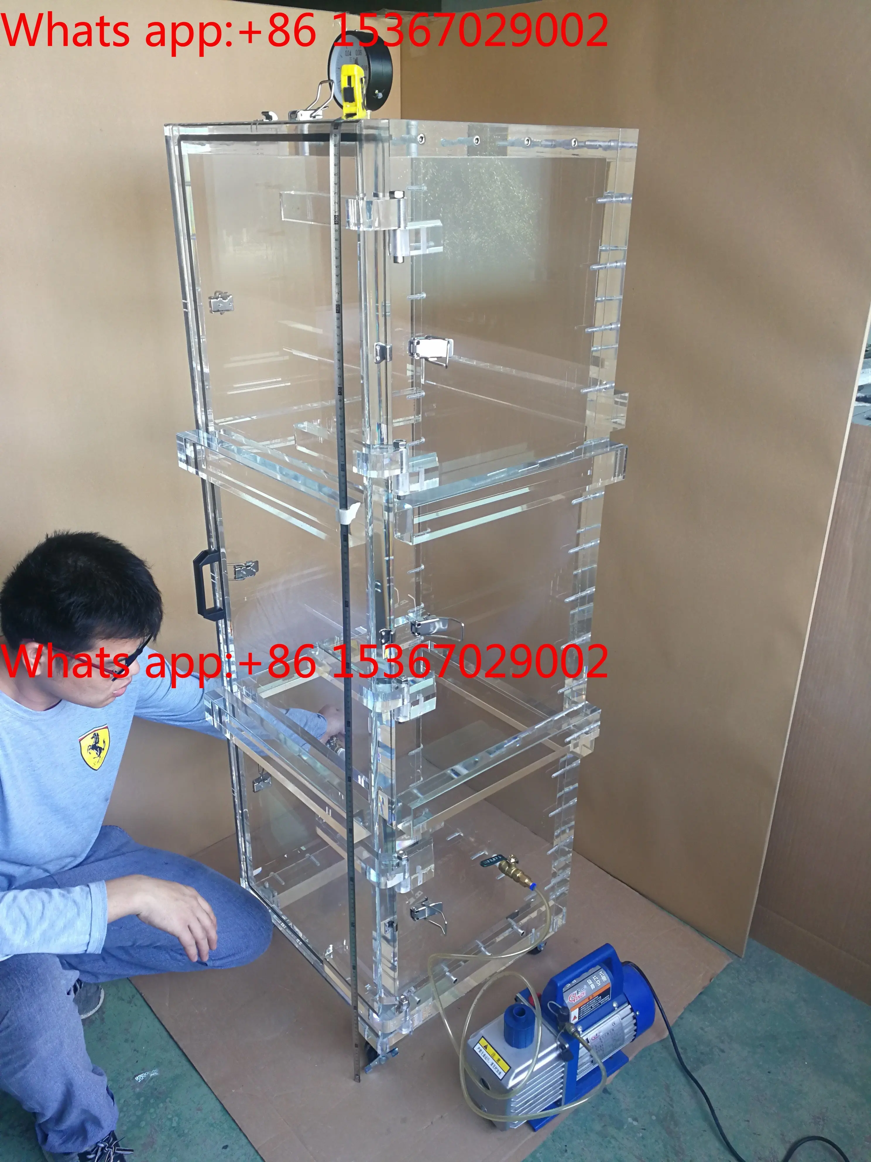 High negative pressure vacuum drying oven transparent industrial box AB defoaming silica gel resin defoaming bucket