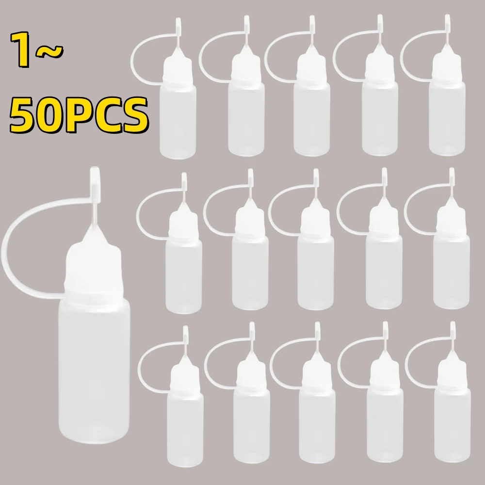 1~50PCS Bottle Tip Glue Needle Applicator Squeeze Precision Liquidbottles Dispenser Fusionink Craft Painting Dropper Nose