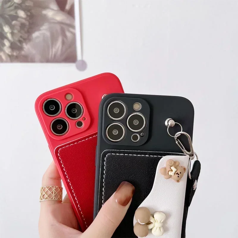 ل Xiaomi 15T Pro Crossbody قلادة حزام الحبل الحبل محفظة سيليكون الحال بالنسبة Xiaomi Mi 15 T 17 برو ماكس فتحة للبطاقات بولي يوريثان قذيفة #4