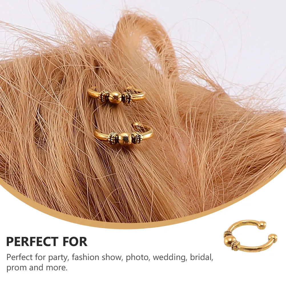 

15pcs Hair Clips Braided Alloy Accessories Women Girls Hair Ring Braid Charms Fashion Show Wedding Prom Gifts Jewelry Beads