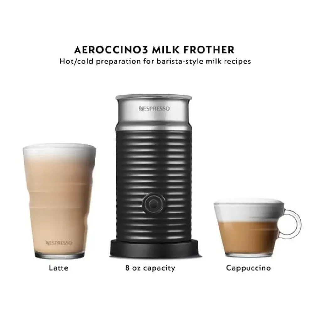 ماكينة قهوة وإسبريسو ممتازة من Breville Milk Frother متضمنة VertuoLine Pods مجموعة متنوعة من النكهات المكثفة Stormio