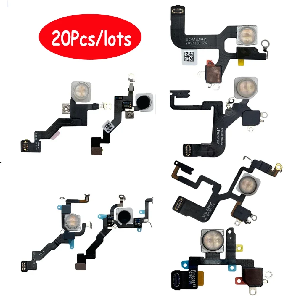 

20pcs Original LED Flash Light Sensor Flex Cable Repair Parts For iPhone 13 12 14 Plus Mini Pro Max Proximity Distance Ambient