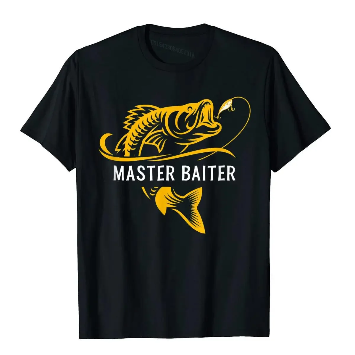 Master Baiter Funny Fishing T-Shirt Funky Street Top T-Shirts Cotton Men Tops Shirt Classic Christmas Clothing