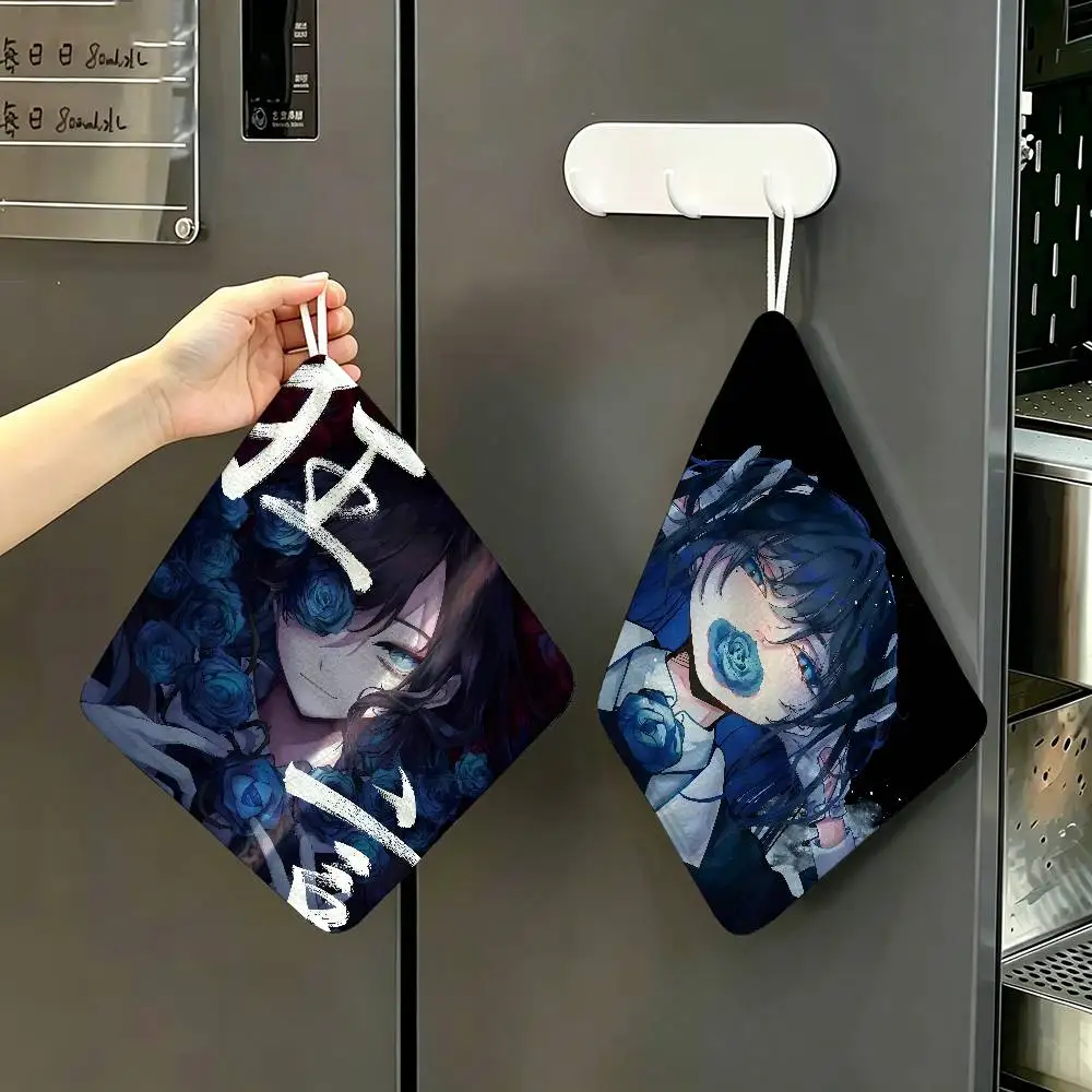 Singer Japaneses Ado Multi-scene Polyester Cotton Towel, Hanging Hand Wiping Cloth for Kitchen Bathroom Hotel