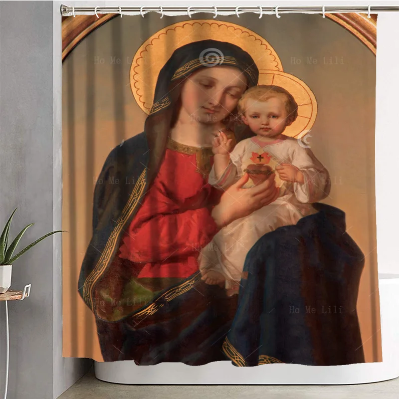 Vienna Paint On Side Altar Of Sacre Coeur Church Shower Curtain By Ho Me Lili For Bathroom Decor