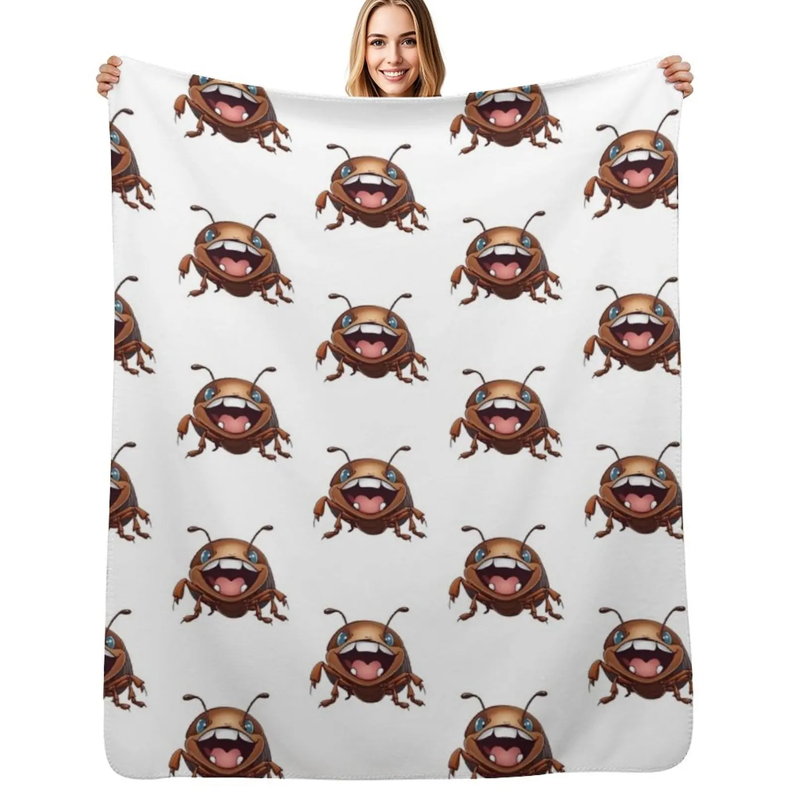 cockroach, smiling cockroach, worm, disinfestation, rodent control, Throw Blanket Large Blankets For Sofas Soft Blankets
