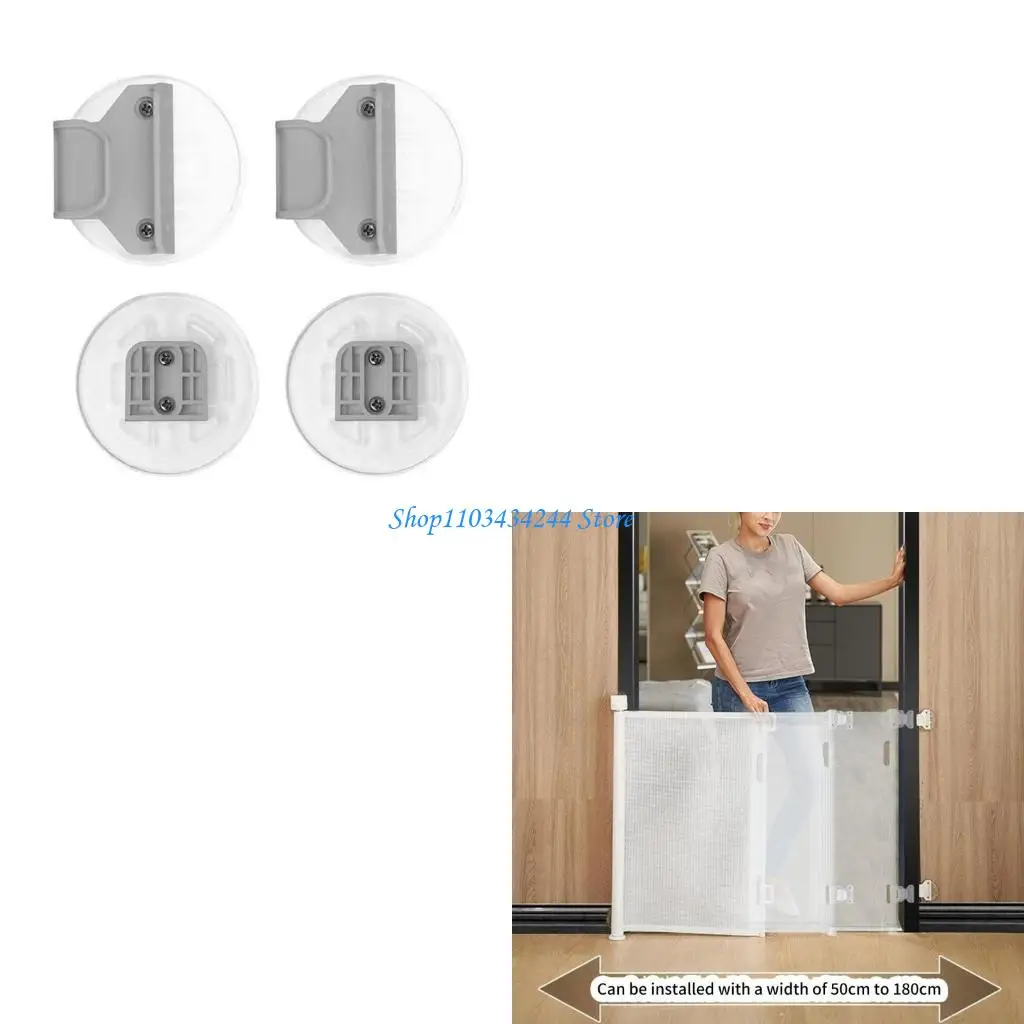 

1 Set Safety Gate Replacement Component Part with Brackets Hook and Screws