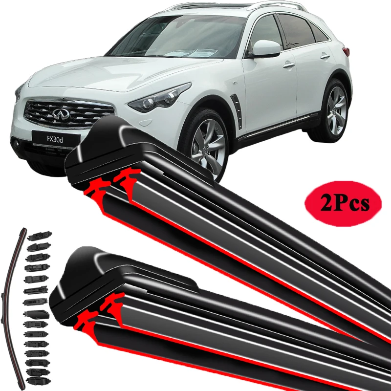 

For Infiniti FX FX35 FX37 FX45 FX50 FX30D 2003-2017 Car Windshield Wiper Blade Front Windscreen Brushes Washer Window Cleaning