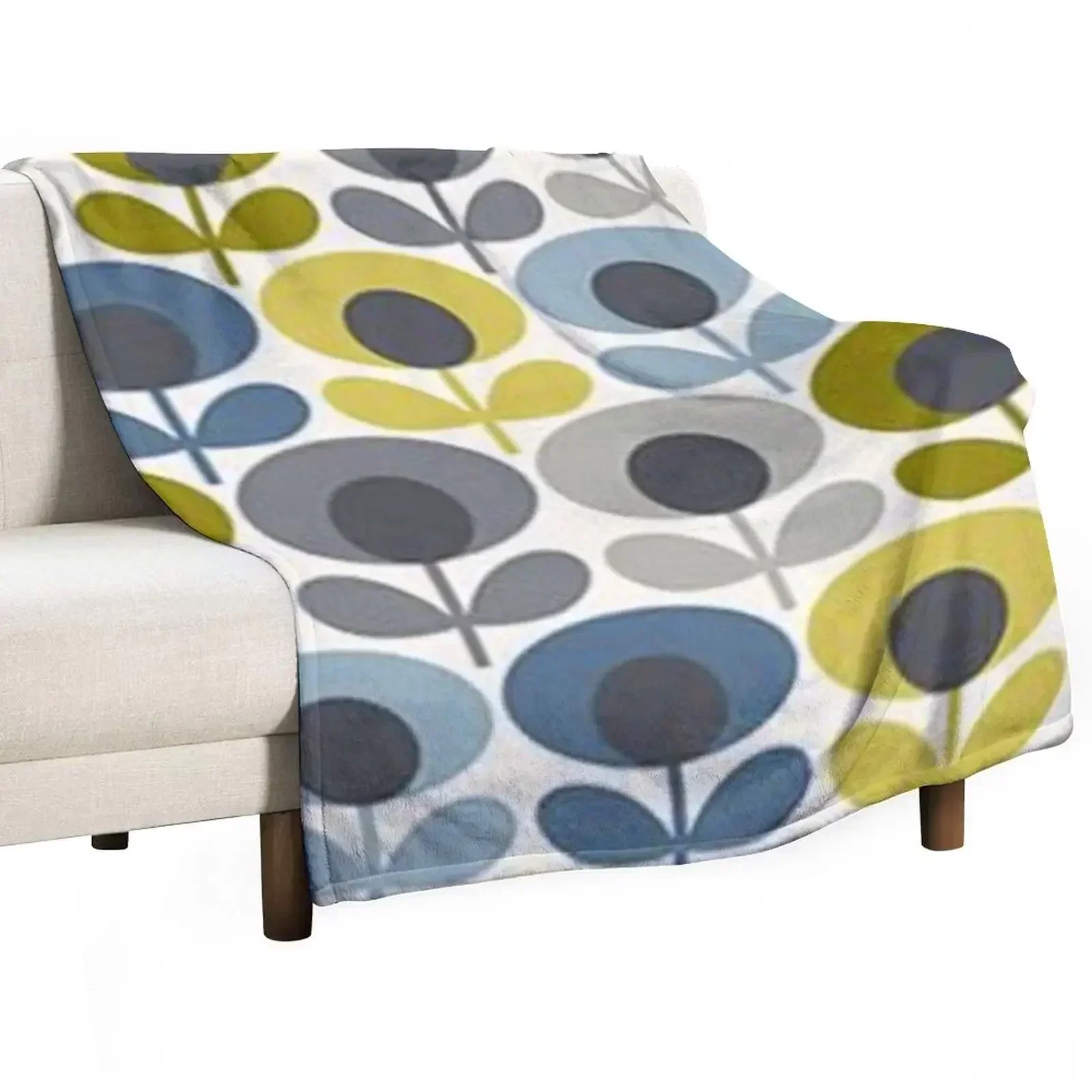 Orla Kiely Floral Throw Blanket Summer Beddings Blankets For Sofas Soft Plush Plaid Furry Hairys cosplay anime Blankets
