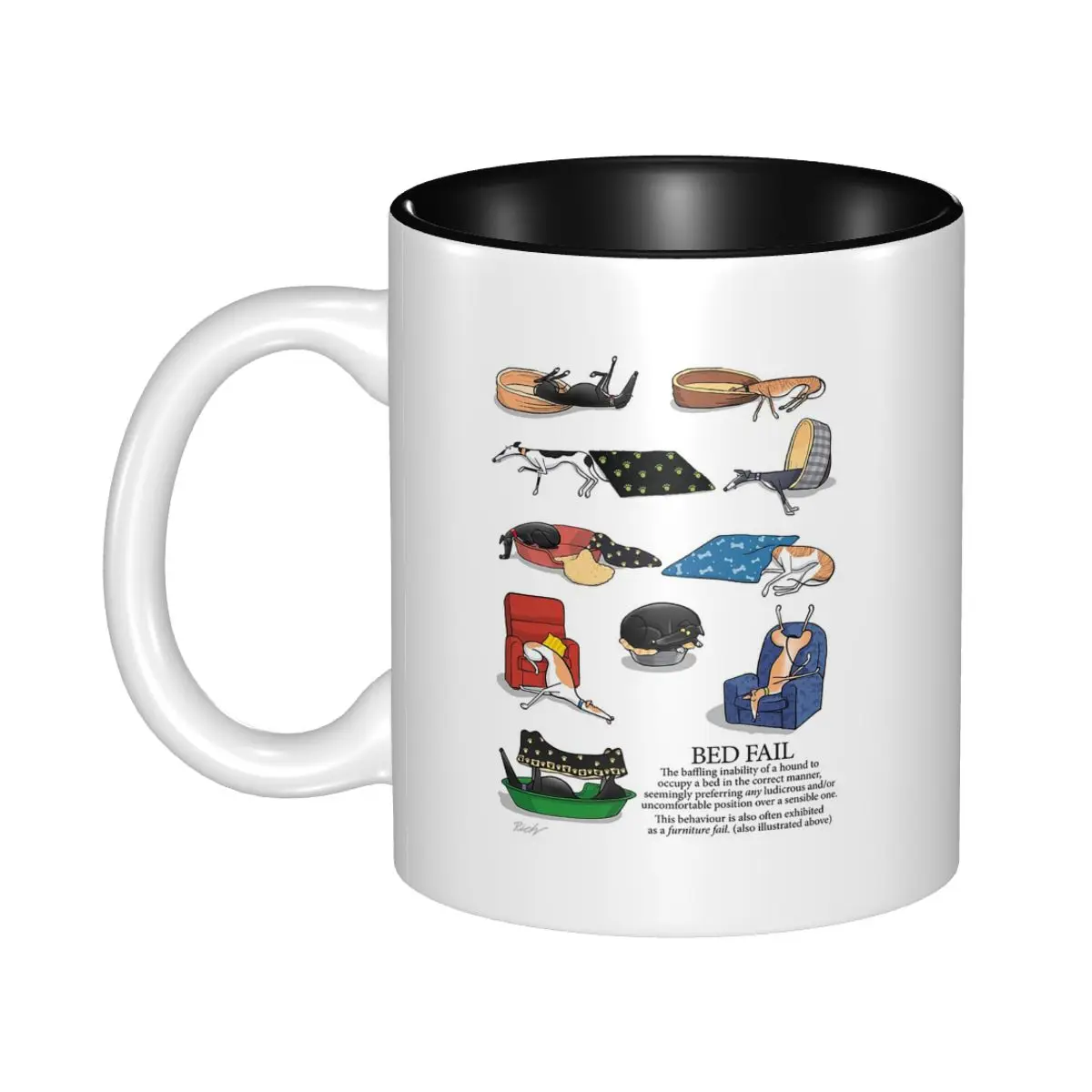 Greyhound Glossary Bed Fail. A Redbubble Exclusive Design Mug Ceramic Coffee Cups Tea Mugs Milk Cup Drinkware Gift for Woman Man