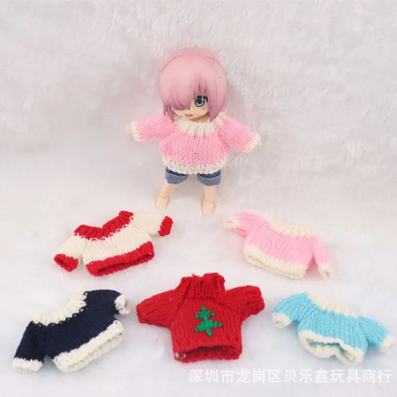 

Sweater Kawaii Girl Dolls Accessories for Ob11 16cm 17cm Doll Clothes Baby Clothes BJD Doll Accessories Sweater Clothes