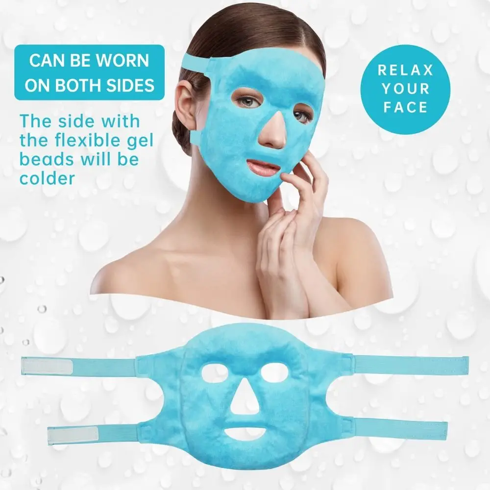 Relieve Fatigue Ice Gel Eye Face Mask Gel Beads Compress Reduce Face Puff Sleep Mask Cold and Hot Heat Reusable Skin Care Tool