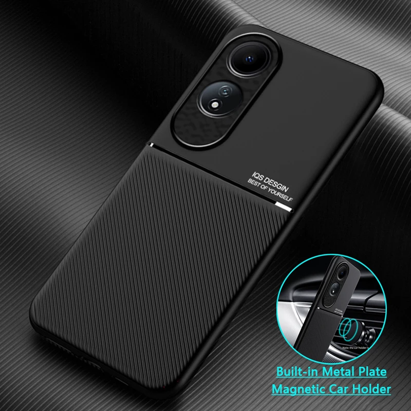 For OPPO A60 4G Case Car Holder Magnetic Leather Phone Case For OPPO A60 A 60 60A CPH2631 Shockproof Bumper Protect Back Cover