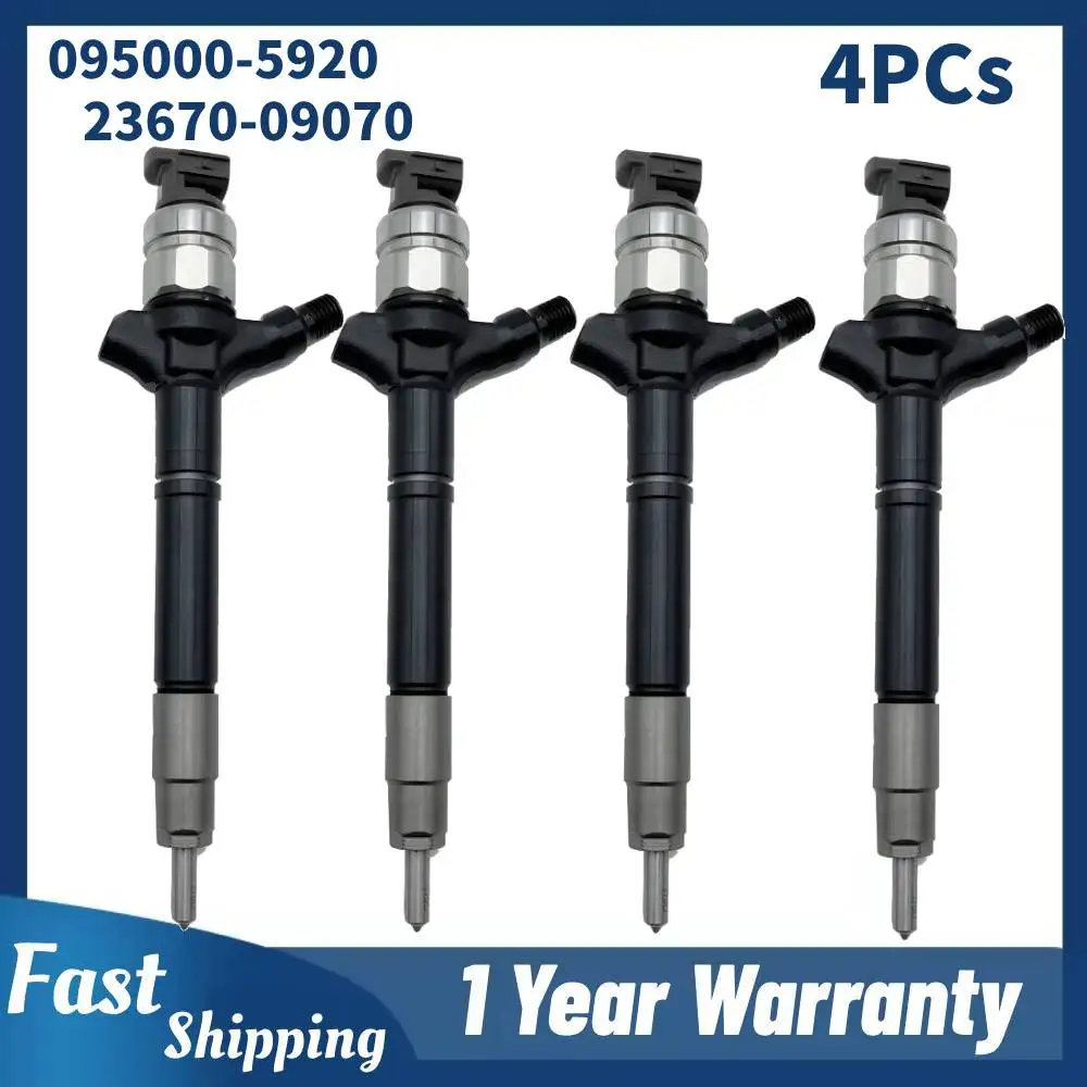 

4PCS 095000-5920 23670-09070 Diesel Fuel Injector Nozzle For Toyota Hilux Hiace