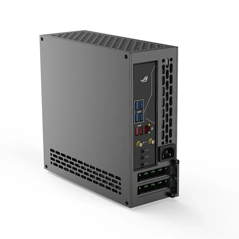 5-liter Mini A24-V5 Dual Slot Single Display 1u Power Itx Chassis, Double-sided Chamfering