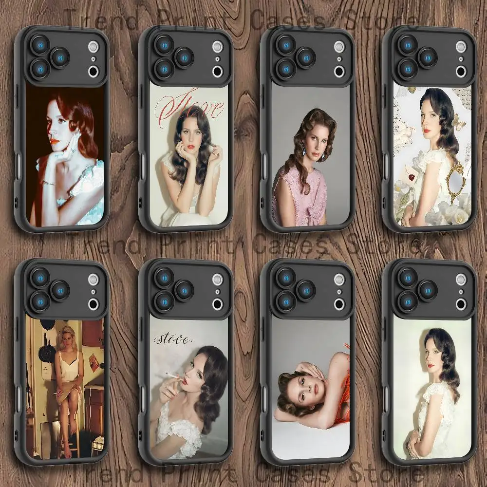 

Stove L-Lana D-Del R-Rey Phone Case For iPhone 17,16,15,14,13,12,11,Pro,Max,Plus,X,XS,SE4,E,Mini Black Thickened border Case