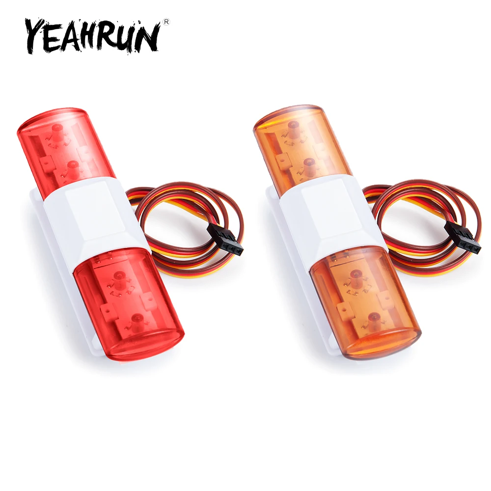 ไฟ LED กระพริบเตือนภัยแบบตำรวจ YEAHRUN Simulation 4.8-6V สำหรับ HSP TRX-4 Tamiya Axial SCX10 1/10 รถบังคับวิทยุ อะไหล่ตกแต่ง