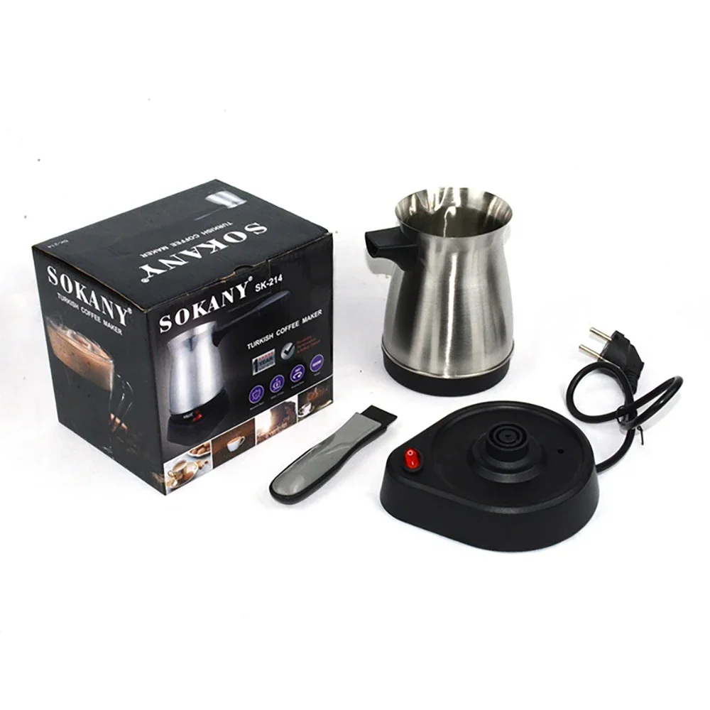 Electric Coffee Maker, Portable Coffee Brewing Pot, High Quality Stainless Steel, Foldable Handle, Suitable for Home and Travel