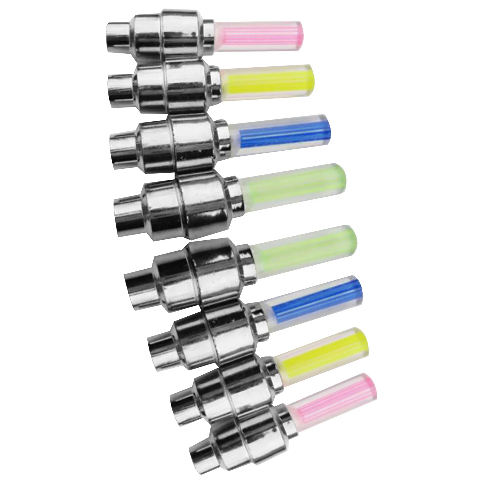 

8Pcs Fluorescent Stick Valve Light Bike LED Wheel Tire Neon Spoke Flash Lamp Cycling Car Caps Visibility Safety