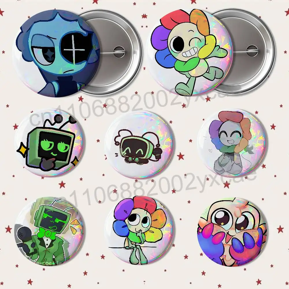 game Vee Dandy cute Astro World Badges Badges On Backpack Jacket Cartoon Round Brooches  Acrylic Button Pins Collection Gifts