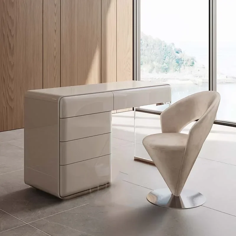 Luxury Bedroom Dresser Organizer Mirror Desings Stool Drawer Dressing Table White Wooden Modern Schminktisch Dresser Furniture