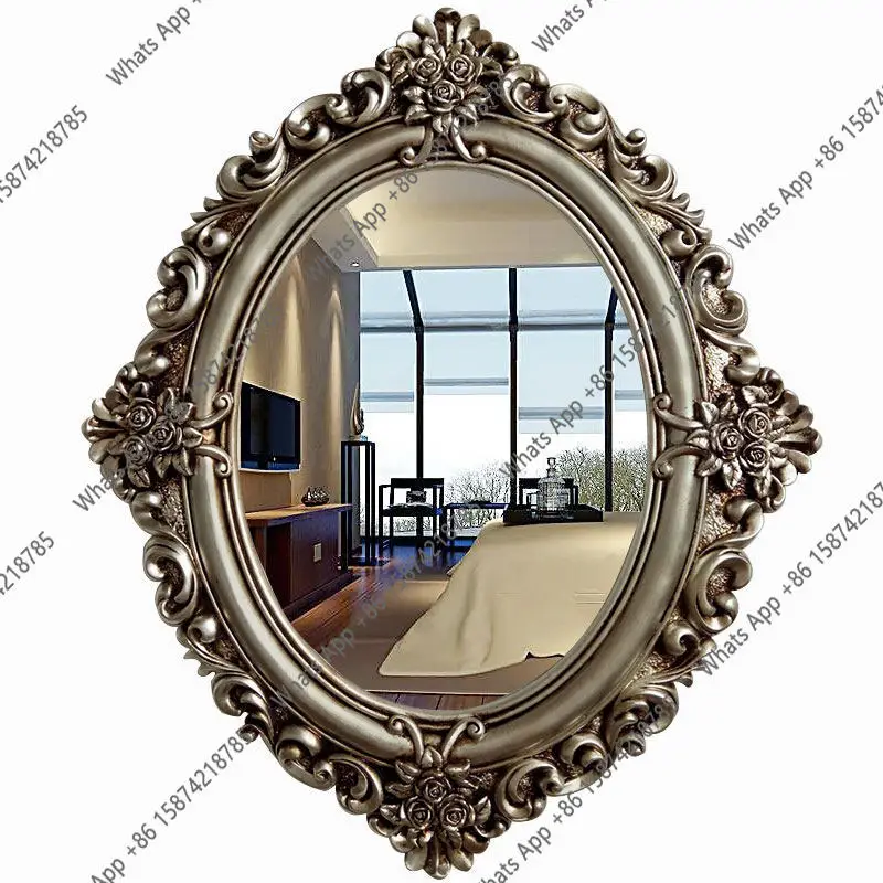

new model European resin mirror entrance decorative mirror, wall hanging designer model, high-end fashion