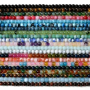 Natural stone accounts to make jewelry, Tiger Eye, Agates, Amazonitis, Jades, Mononstone, Quartz, Lava, DIY Accessories Bracelet 8 Main Sales Stone of the Moon - №4