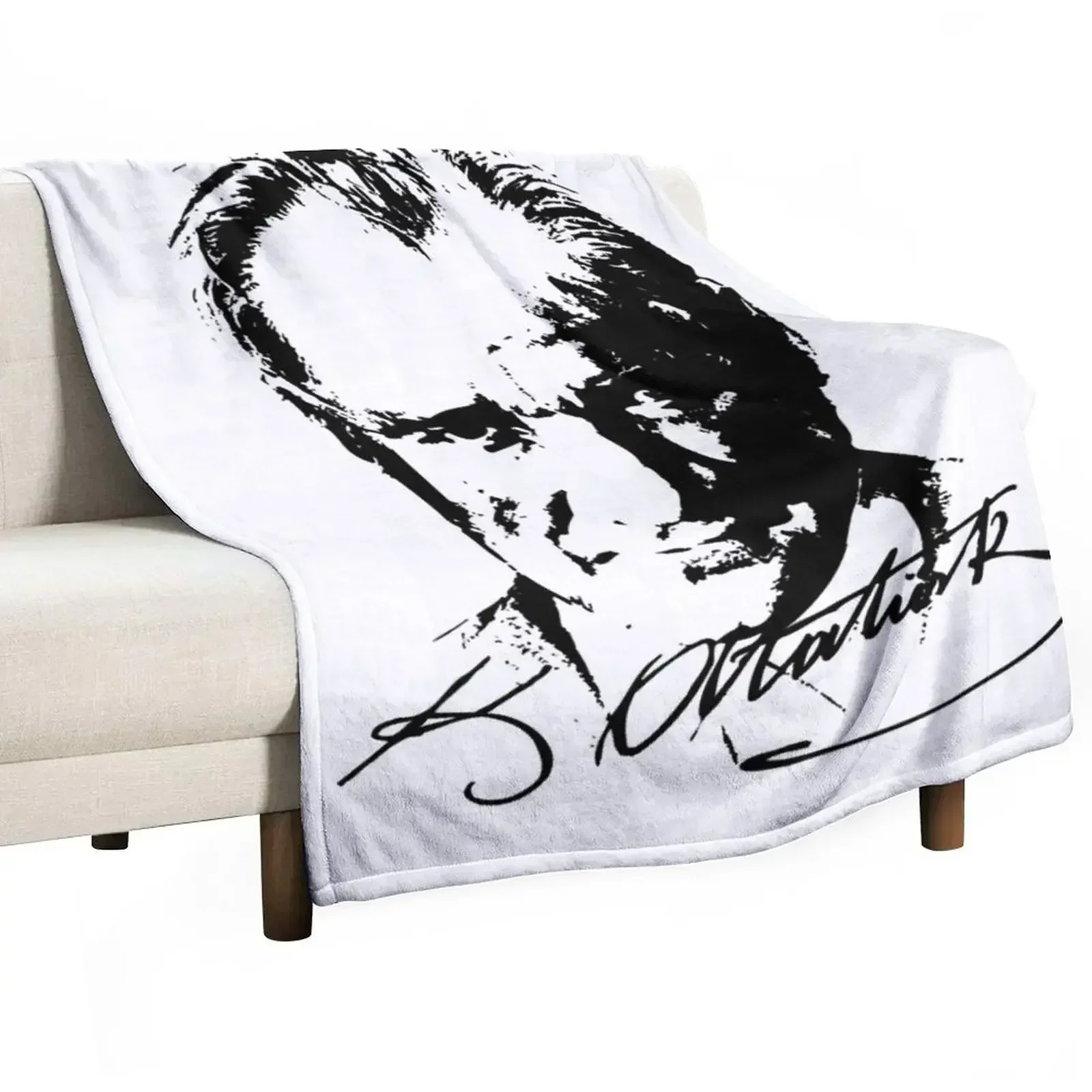 Mustafa Kemal Atatürk V-Neck Throw Blanket Single Flannel Camping christmas gifts Soft Plaid Retros Blankets