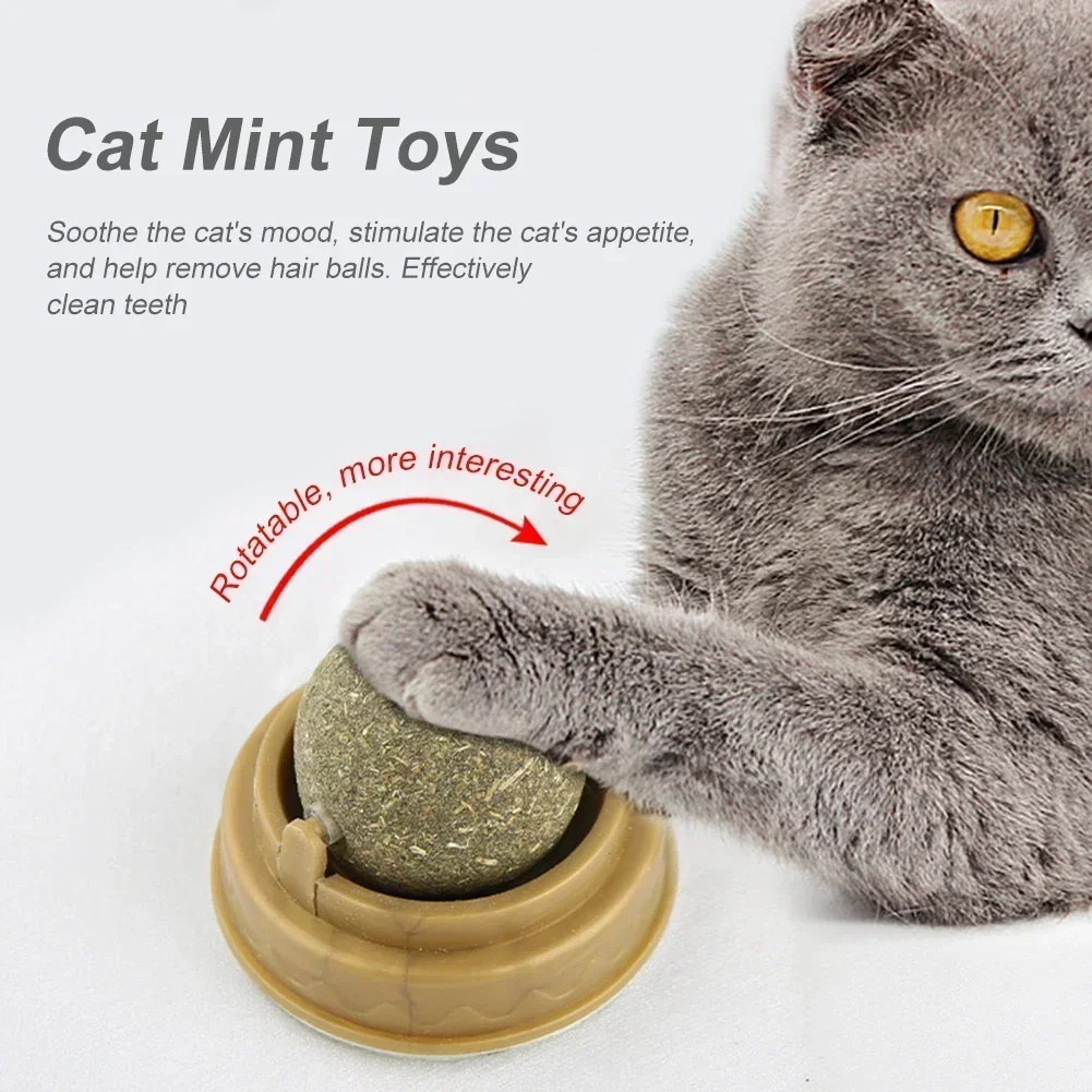 1-10PC Pet Catnip Toys Edible Catnip Ball Safety Healthy Cat Mint Cats Chasing Game Toy Products Clean Teeth The Stomach Catmint