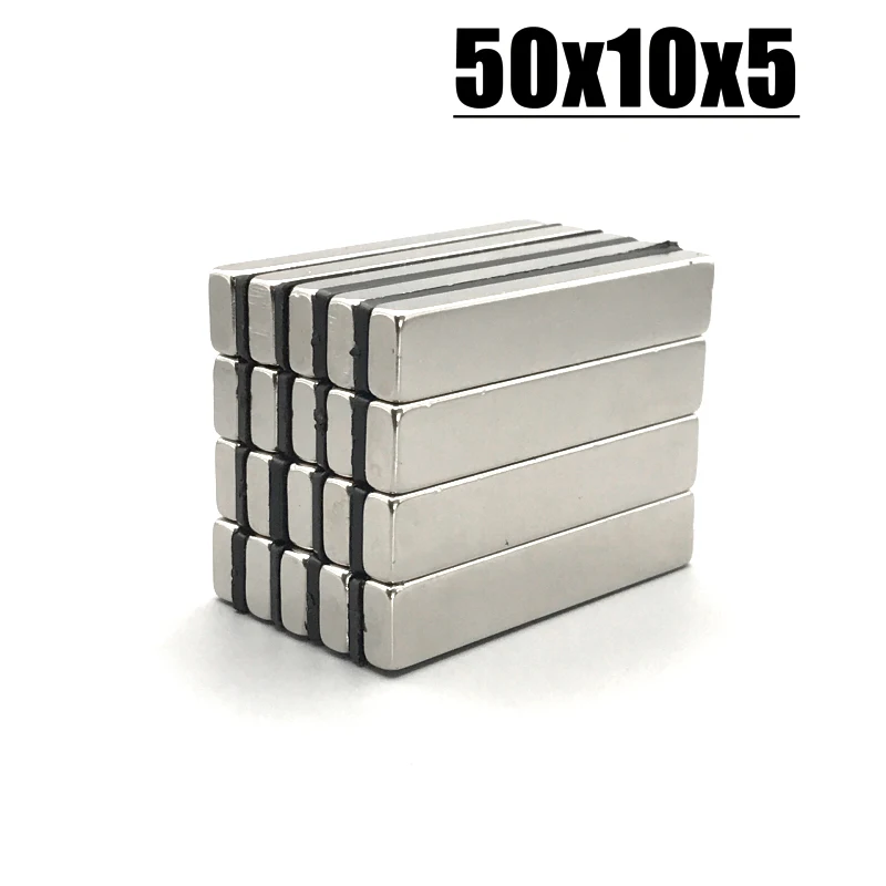 1/2/3/5Pcs Magnet 50x10x5mm N35 NdFeB MAGNET 50*10*5mm Neodymium Magnets 50 x 10 x 5MM Imanes 50*10*5 Hook Tool Accessory