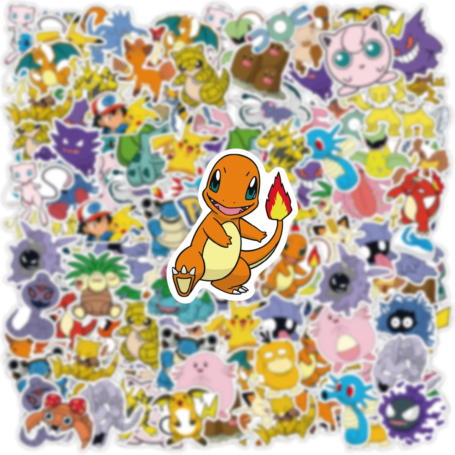 50 قطعة أنيمي البوكيمون ملصقات لطيف الكتابة على الجدران الديكور Skateboard بها بنفسك لوح التزلج الهاتف الثلاجة الدراجة الكرتون الشارات ملصق للطفل لعبة هدية