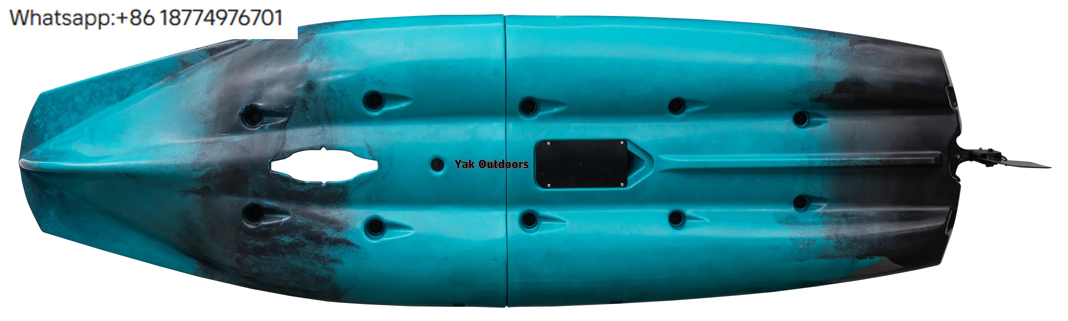 CE Certified 10ft Single Ka Modular Pedal Fin Drive LLDPE Hull Material Electric Rowing Boat for Fishing Surfing