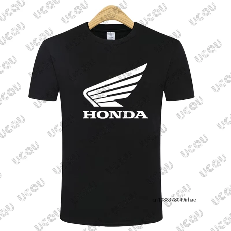 

Новая летняя мужская хлопковая мотоциклетная футболка с логотипом Honda, простые повседневные гоночные футболки с короткими рукавами, спортивные топы унисекс в стиле Харадзюку