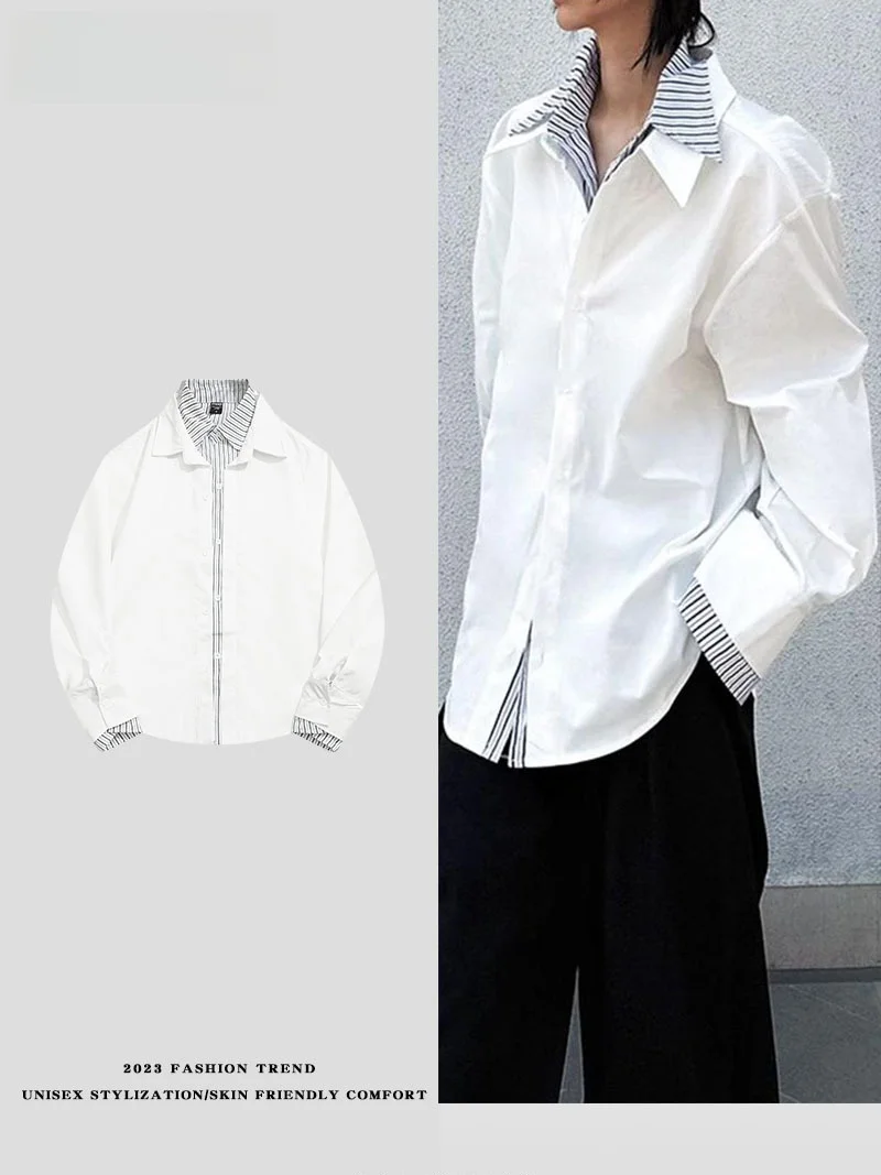 

Мужская свободная футболка в американском ретро-стиле с полосками, повседневная, для молодежи, весна-осень, из полиэстера...