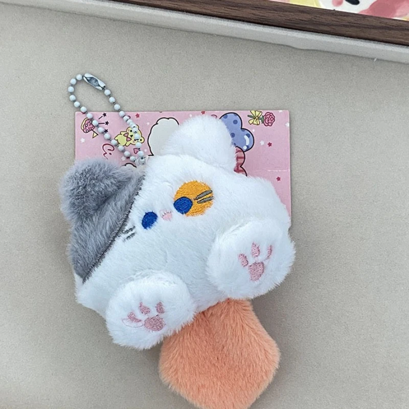 Cartoon Lange Schwanz Katze Schlüsselbund Teenager Mädchen Rucksack Dekoration Nette Plüsch Puppe Anhänger Kinder Geburtstag Urlaub Geschenk