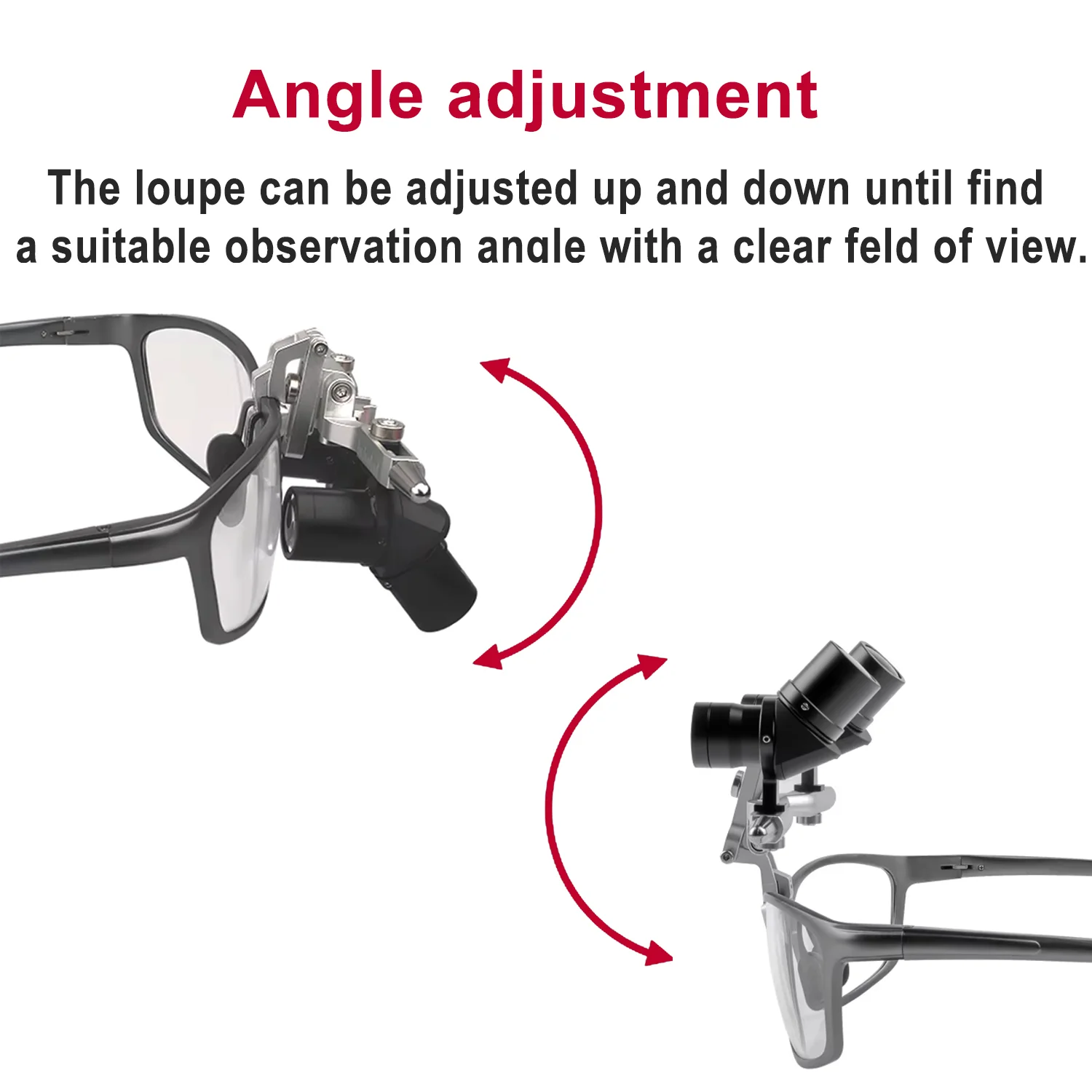 Ergo Optical Dental Loupes 48° 4X 6X Flip up Loupes for Oral Surgery Comfortable Alternative to Bending And Lowering Head