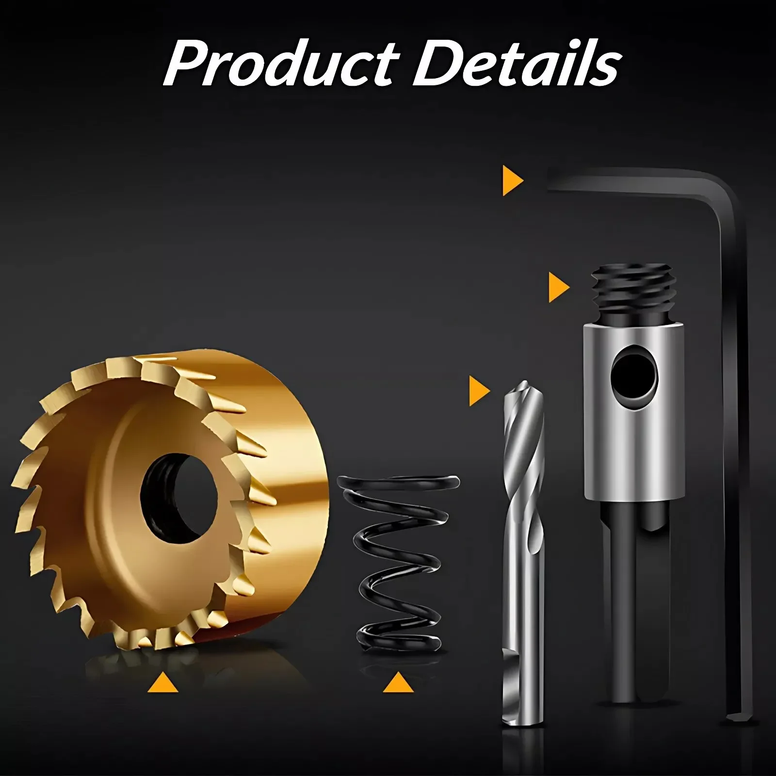 1Pcs Ø12mm to Ø80 mm HSS Titanium Drill Bit Hole Saw Stainless Steel Metal Alloy Cutter