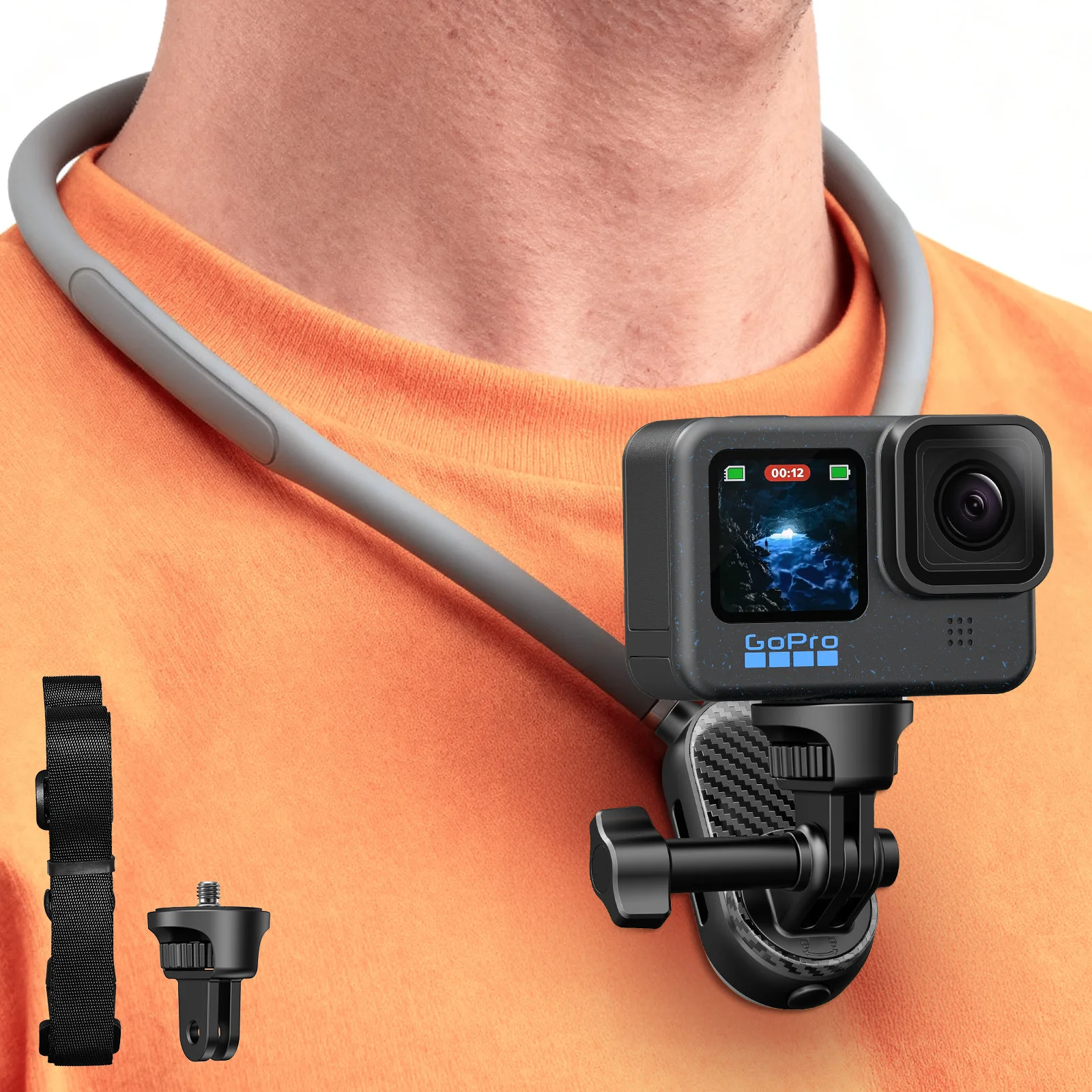 Soporte de Cuello para Teléfono GoPro Hero 12 10 9 Insta360 X3 ace pro 2  DJI Osmo Action Camera Correa Antivibración para GoPro