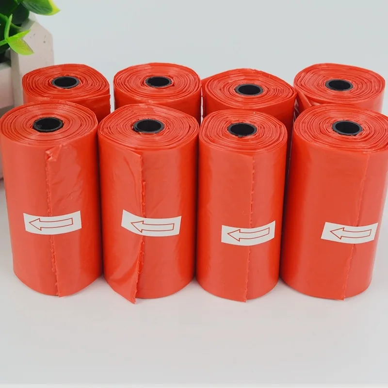 Pet Cleaning Scooping Bags Pet Print Footprint Roll-Type Regular Dog Poop Bags