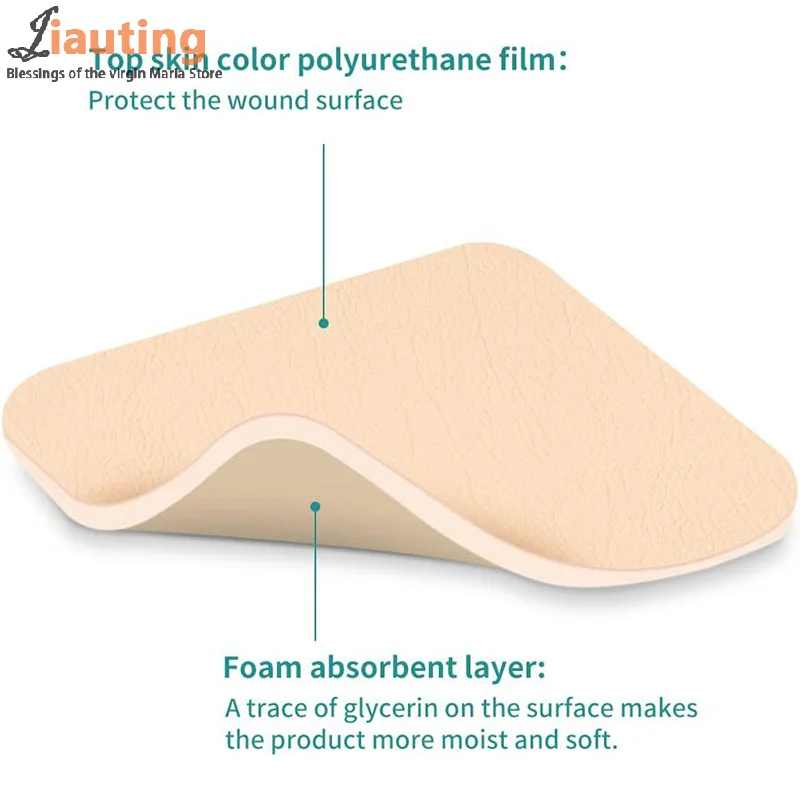 New Borderless Foam Dressing Waterproof And High Absorbency Square Shaped Wound Care Bandage Silicone Foam Pad For First Aid