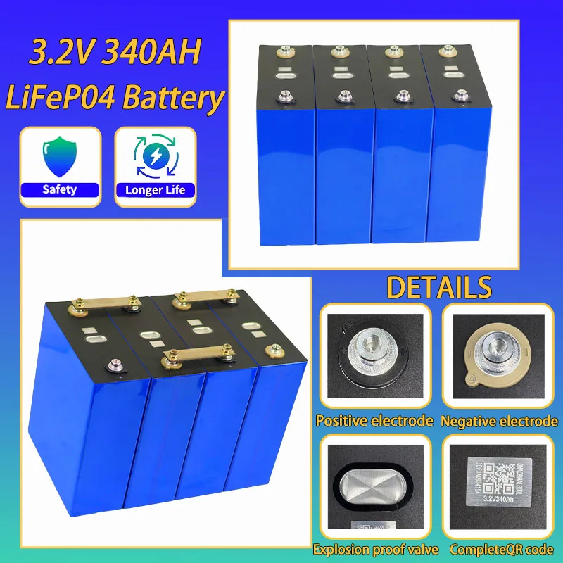 جديد جودة عالية 3.2 فولت 340ah LiFePo4 بطارية لتقوم بها بنفسك 12 فولت 24 فولت 48 فولت RV تخزين الطاقة البحرية مركبة الصف بطارية قابلة للشحن لا ضريبة #3