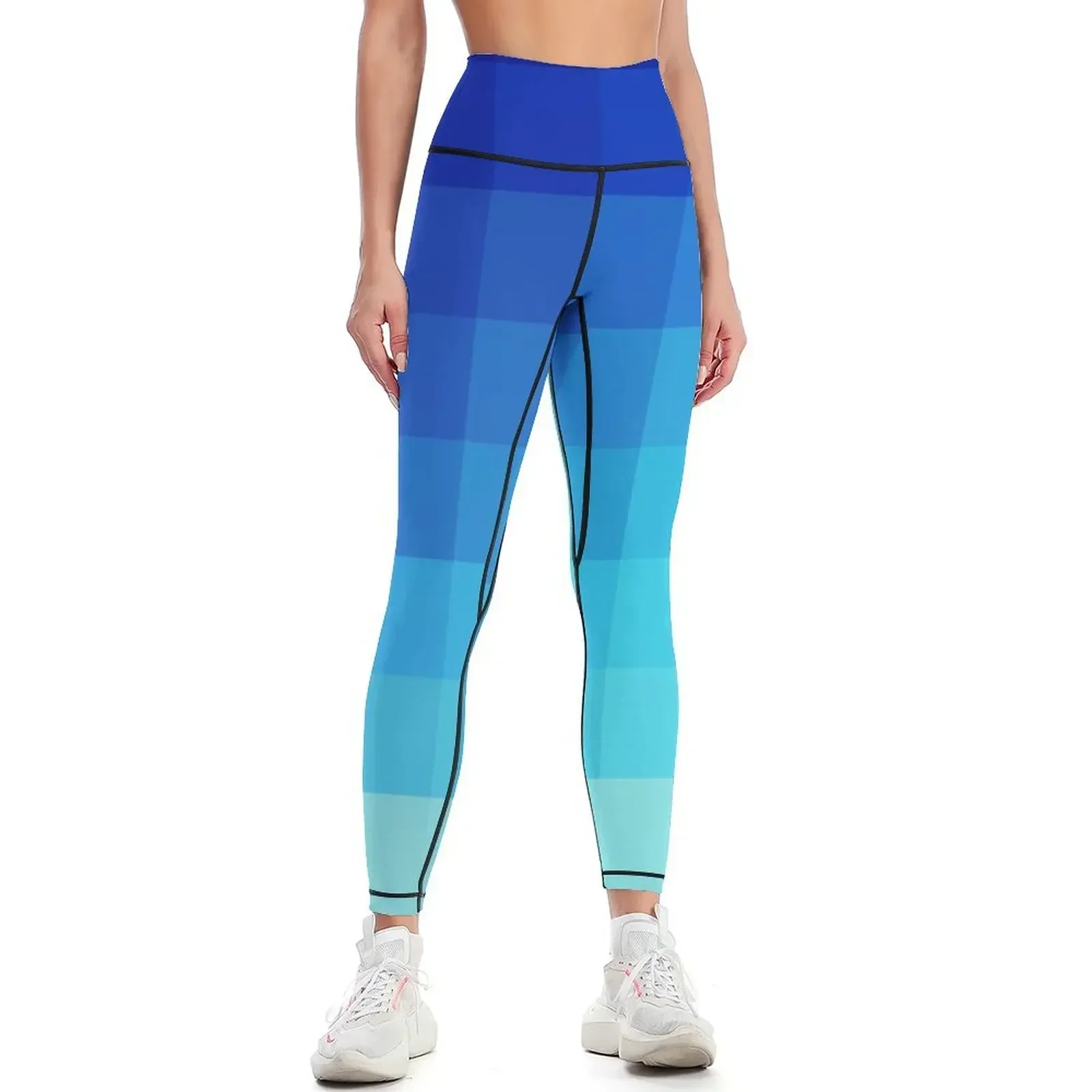 

Utuku - Abstract Blue Retro Style Art Pixel Pattern Leggings sporty woman gym Sweatpants gym's clothing Womens Leggings