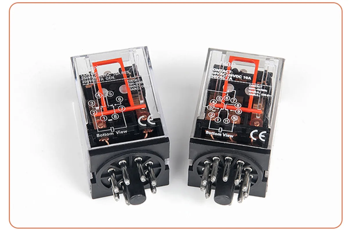 1 Set MK2P-I MK3P-I Electromagnetic Relay Intermediate Small Relay with Base 8 Pin 11 Pin AC/DC 220V 110V 24V 12V