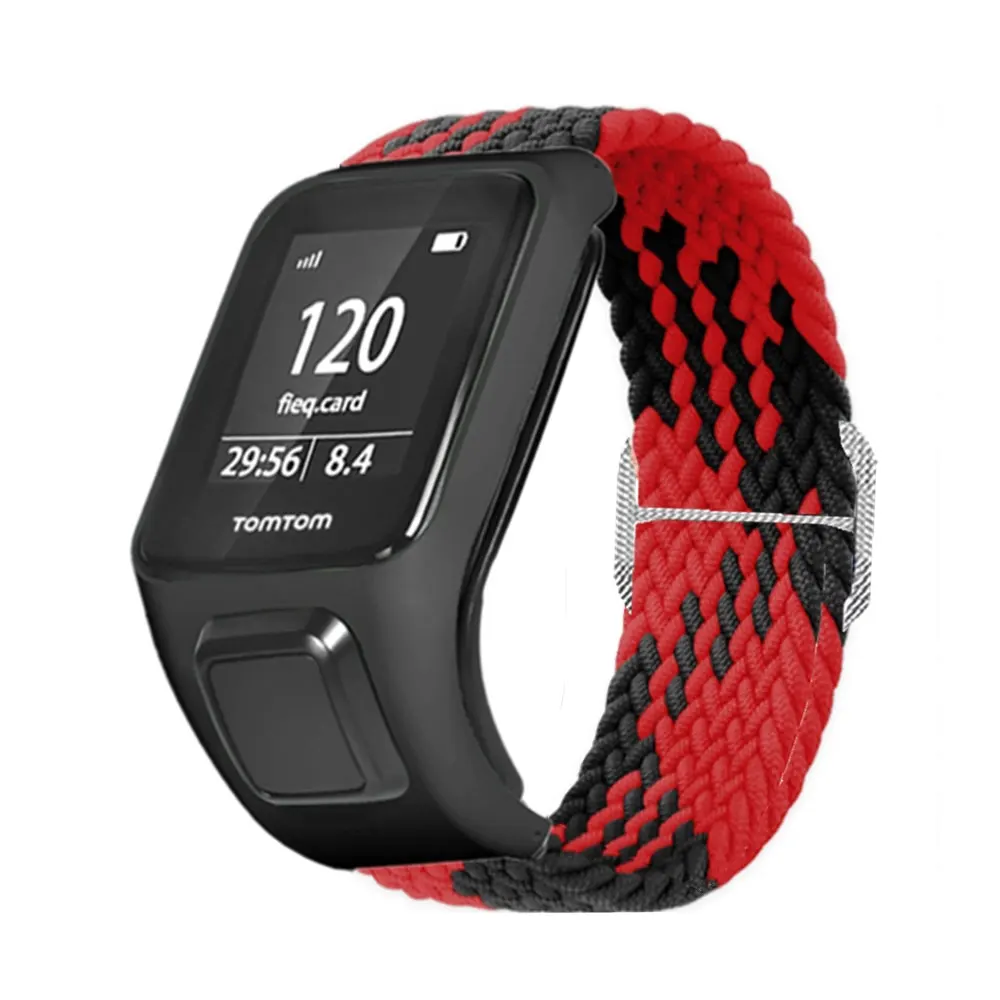 Correa de nailon para reloj TomTom Runner 2 3 Spark Adventurer, pulsera deportiva de repuesto transpirable para aventurero/Golfer 2/Spark3 Music
