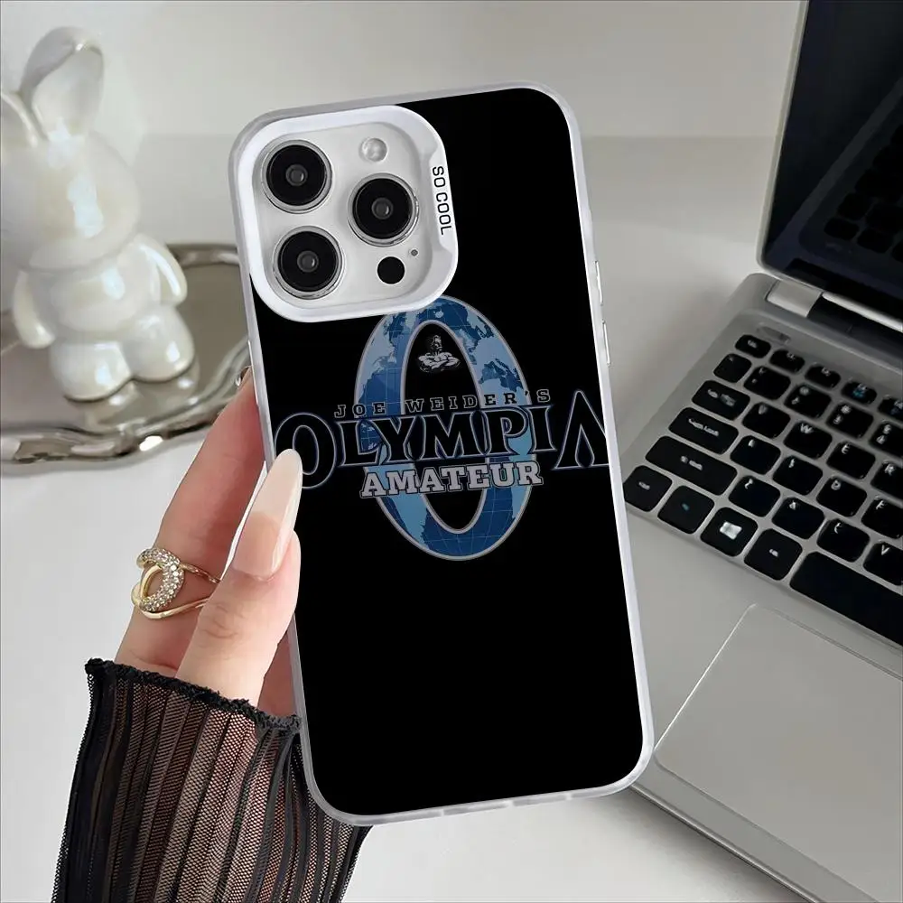 Funda para Teléfono con Logotipo M-Mr. Olympia para iPhone 16 13 14 15 17 Air Pro Max, Carcasa Rígida Antigolpes