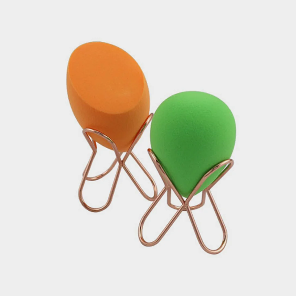 

2 Pcs Puff Stand Metal Makeup Sponge Stand Metal Makeup Sponge Holder Beauty Drying Rack Storage Tool For Dresser